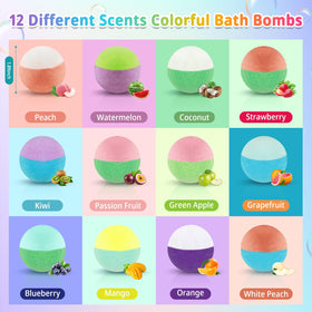 JOFEI bath bomb beside ruler showing 1.89 inch size for easy scale understanding