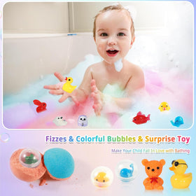 JOFEI reveal of animal toy floating after fizz as a fun surprise for kids