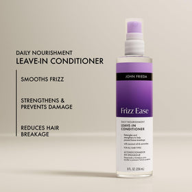 John Frieda being applied to wet hair to detangle and reduce styling time