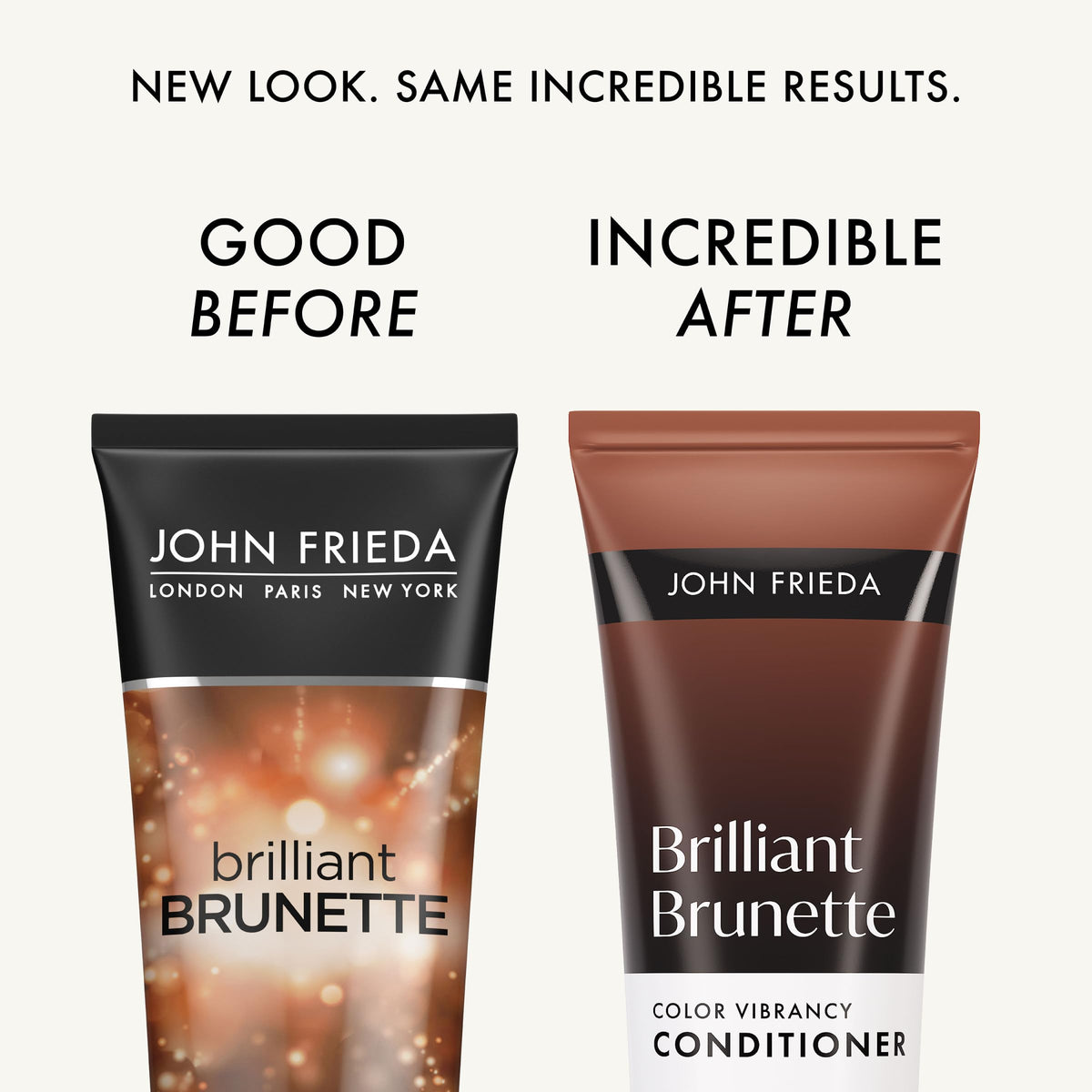 John Frieda back label with ingredients and usage guidance benefit