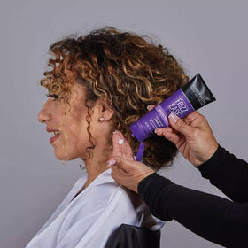 John Frieda before and after smoothing ends showing reduced split appearance