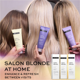 john frieda before and after shows neutralized brass and brighter blonde