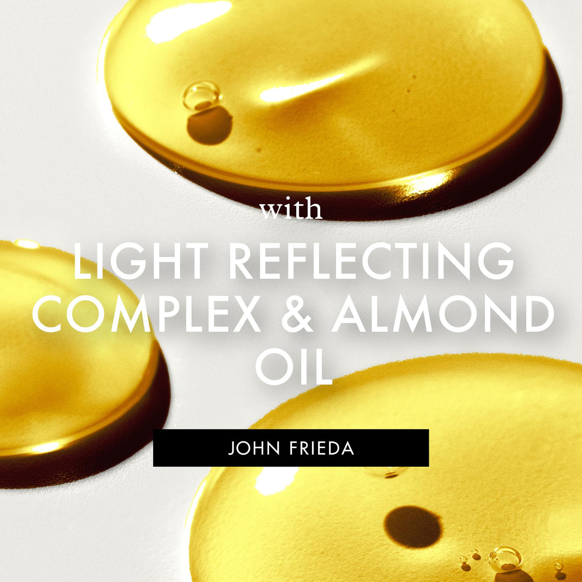 John Frieda bottle next to conditioner for optimal system use
