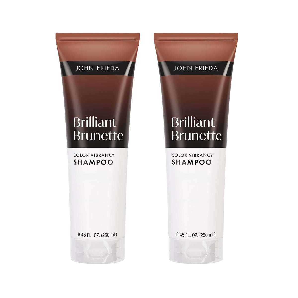 John Frieda front packaging showing product and glossy result