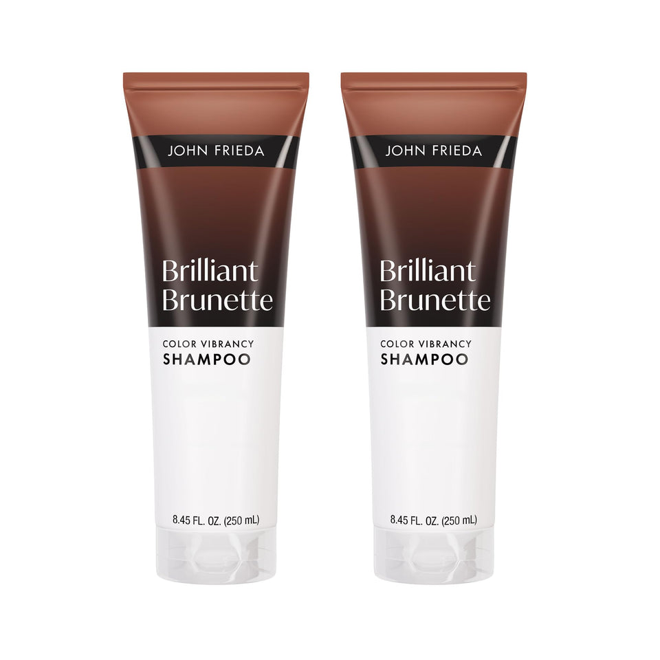 John Frieda front packaging showing product and glossy result