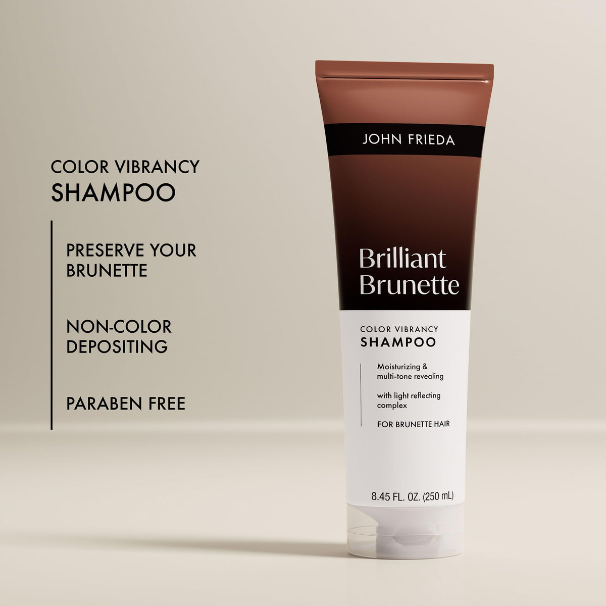 John Frieda rich lather on hands demonstrating gentle cleanse