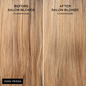 john frieda label close-up highlights protein-peptide complex and clean ingredients