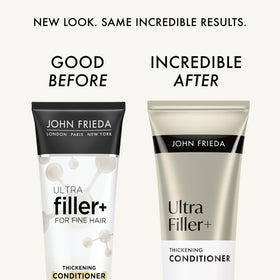 John Frieda conditioner texture close-up highlighting creamy consistency
