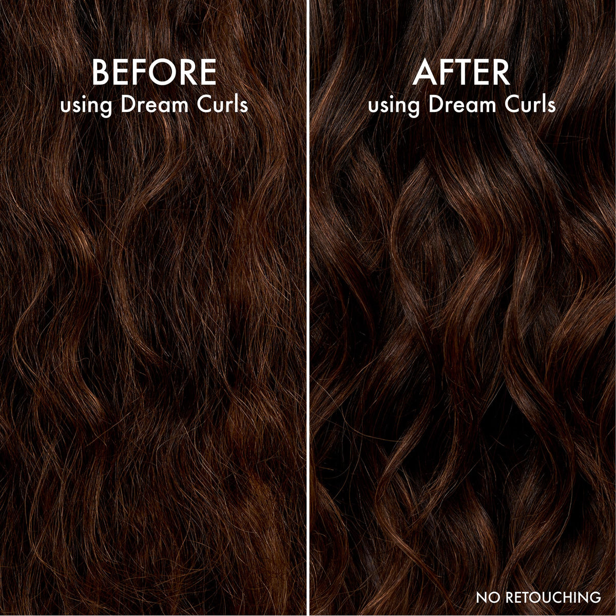 John Frieda mist being applied to damp hair to reactivate curl pattern