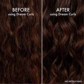 John Frieda mist being applied to damp hair to reactivate curl pattern