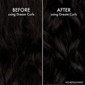 John Frieda finished air-dried waves showing frizz control and natural bounce