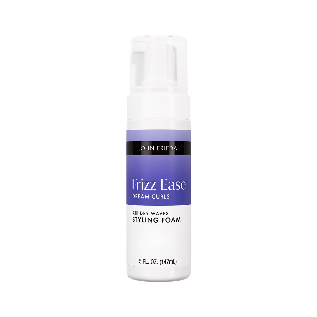 John Frieda front packaging showing foam bottle and branding for easy ID and trust