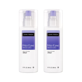 John Frieda front bottle view showing label and curl spray benefits
