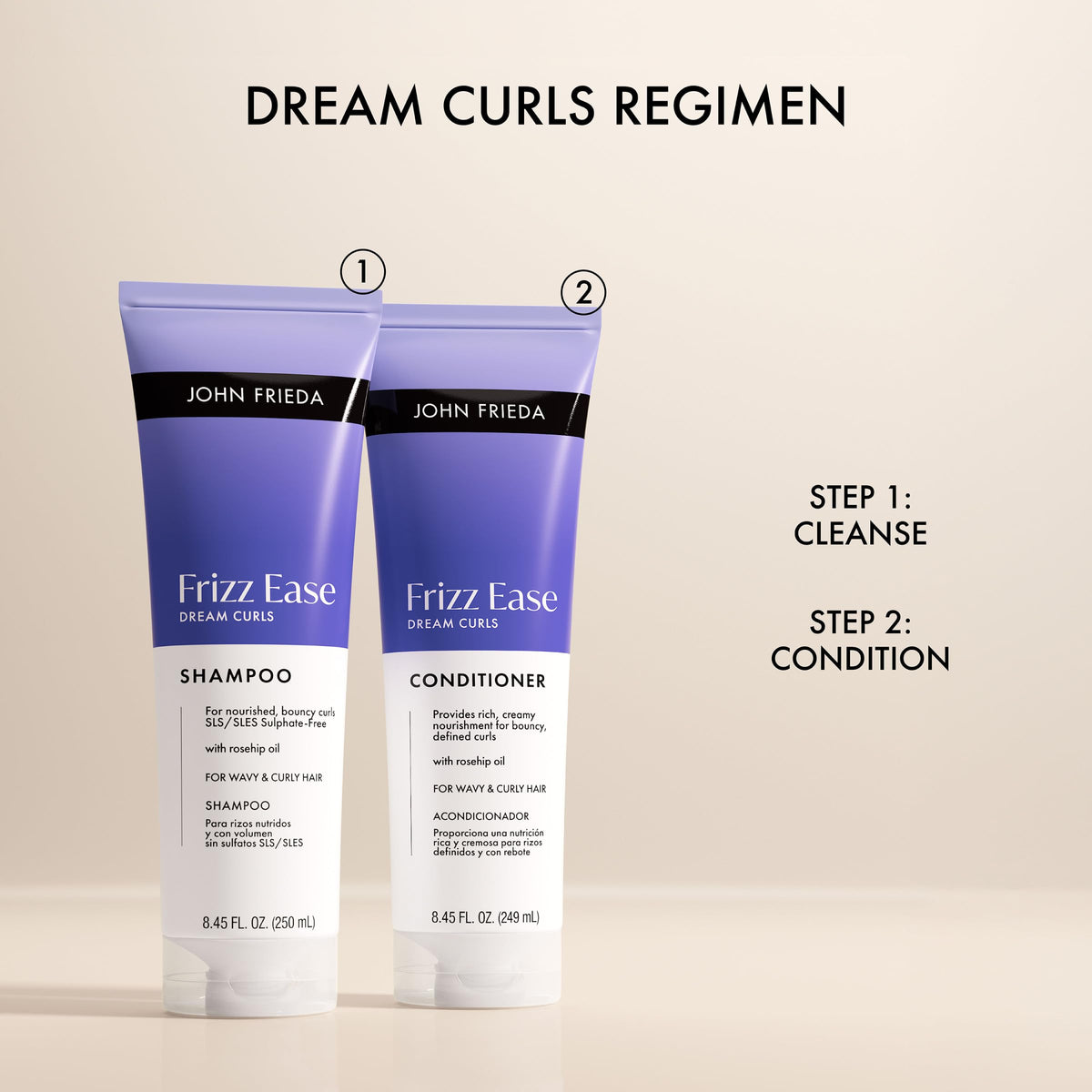 John Frieda styled curls lifestyle image showing defined bouncy results