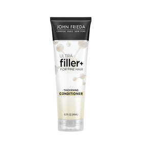 John Frieda front packaging showing product and size benefits