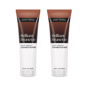 John Frieda front packaging showing label and vibrant brunette benefit