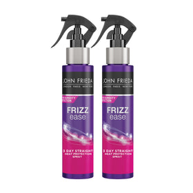 John Frieda front packaging showing product benefits and sleek styling