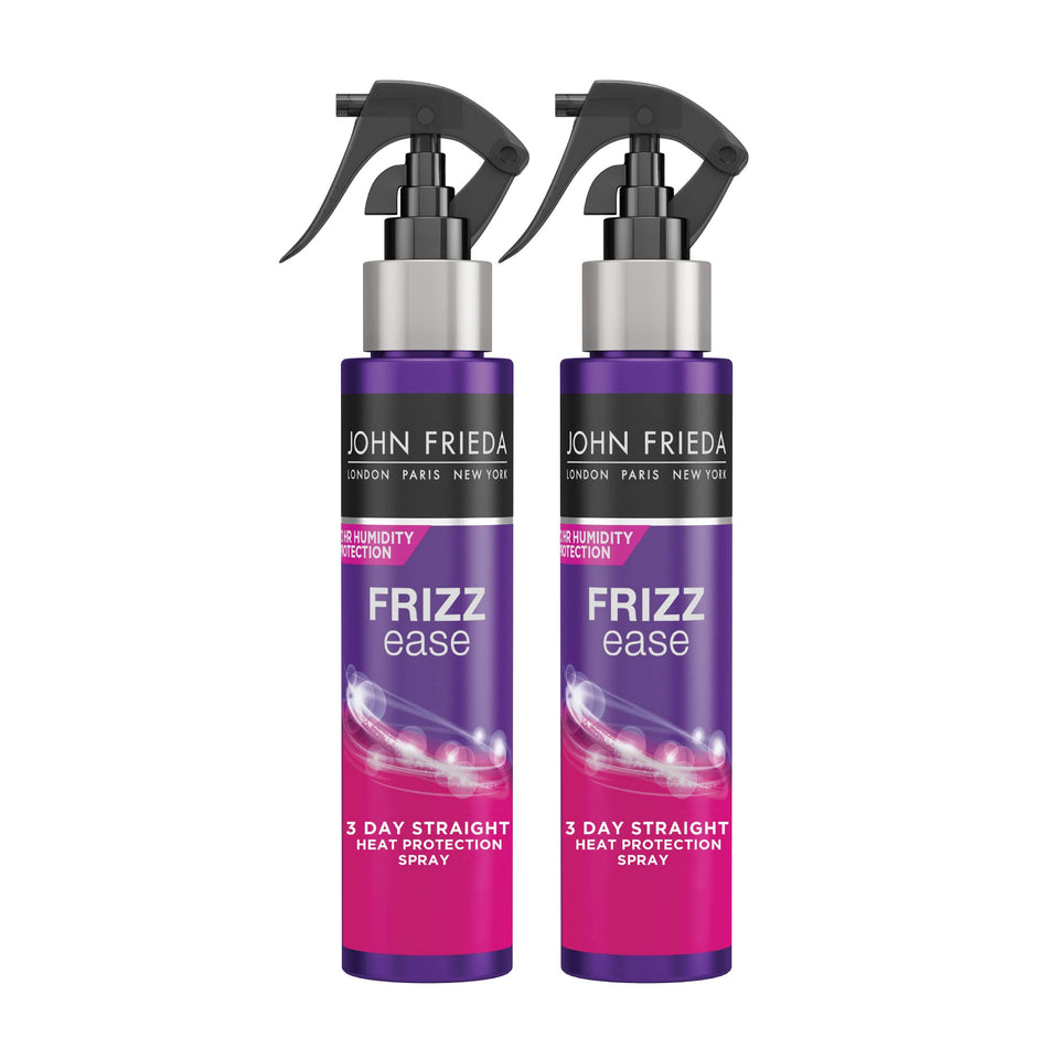 John Frieda front packaging showing product benefits and sleek styling
