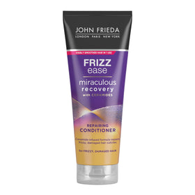 John Frieda front packaging showing 250ml bottle and benefit of frizz control