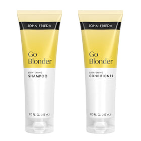 John Frieda front packaging showing both bottles and benefits
