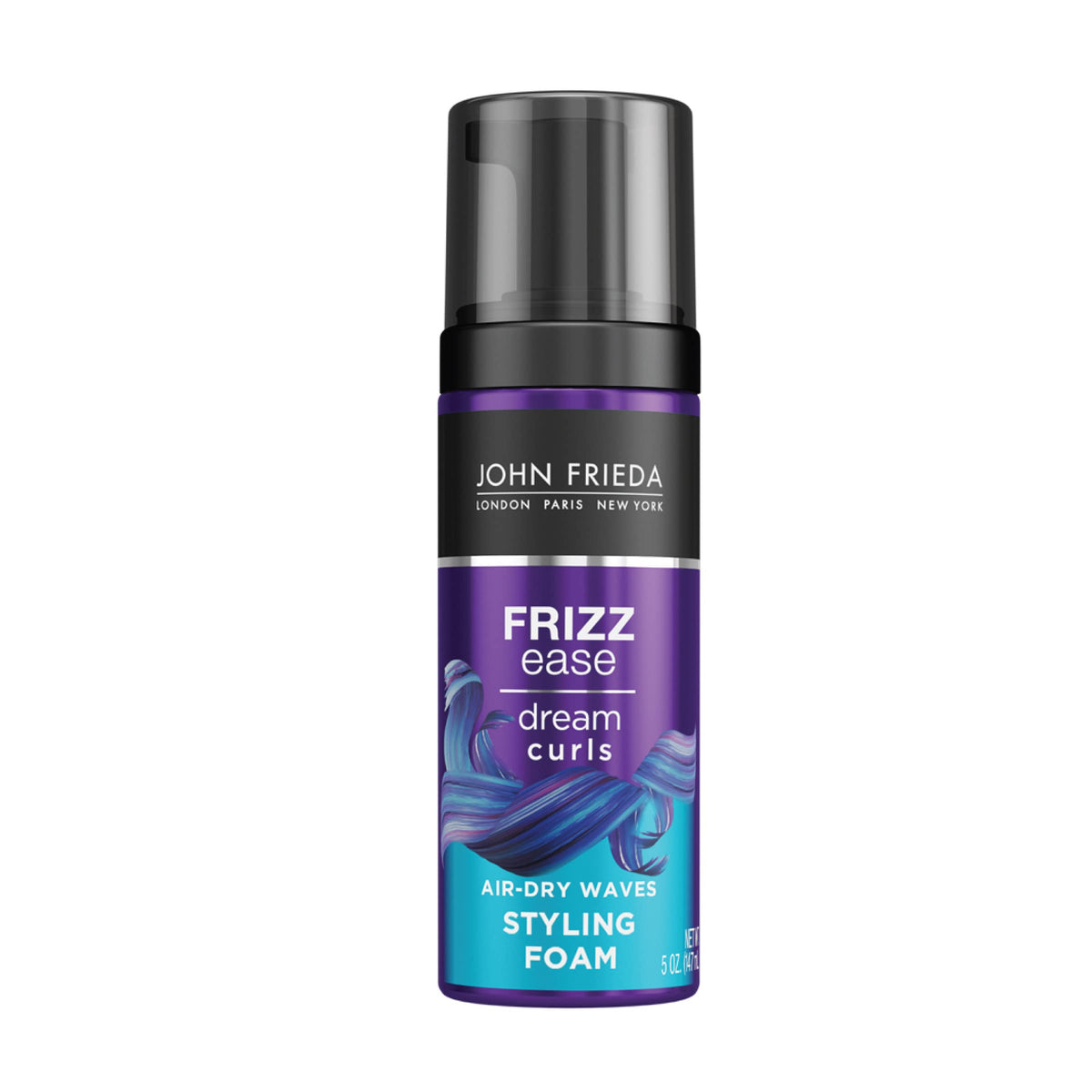 John Frieda front packaging showing product and size, clear benefits visible