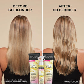 John Frieda citrus and chamomile close-up conveying natural extracts and brightness