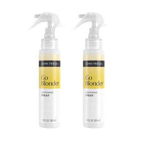 John Frieda front packaging showing the lightening spray and benefits
