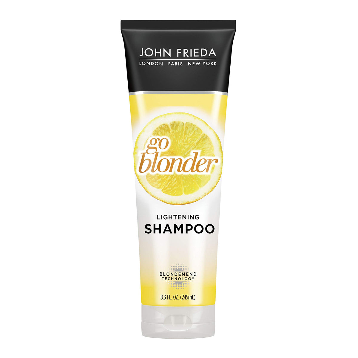 John Frieda Go Blonder front packaging showing bottle label and benefits