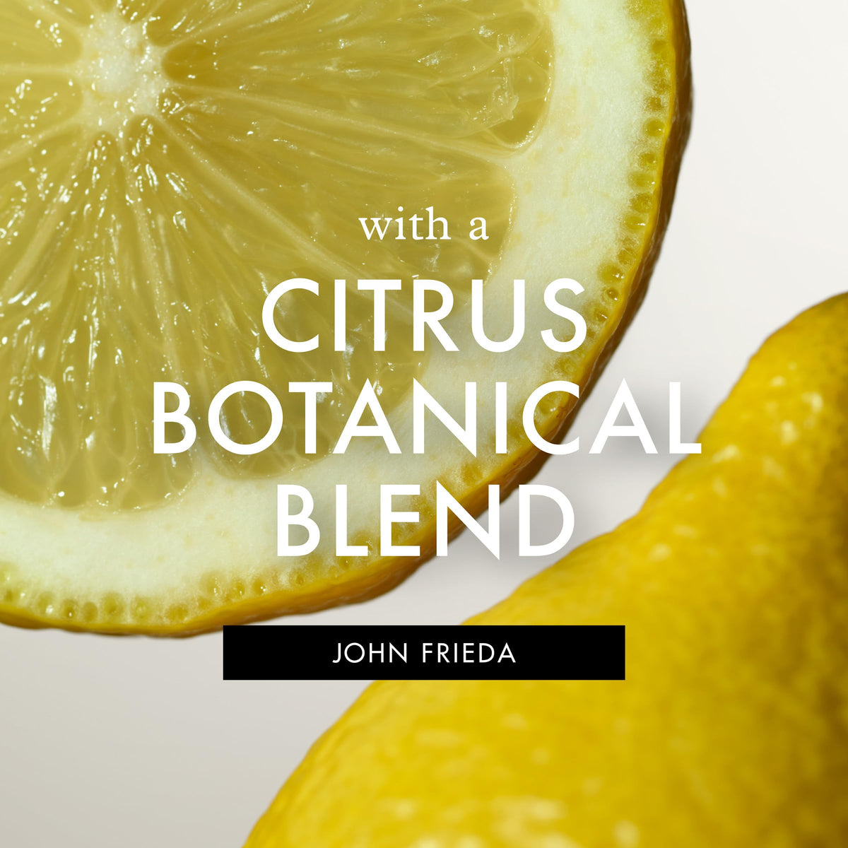 John Frieda label close-up highlighting BlondeMend Technology and ingredients