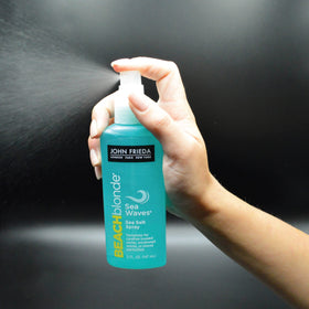 John Frieda label and ingredient panel highlighting sea salt and coconut scent