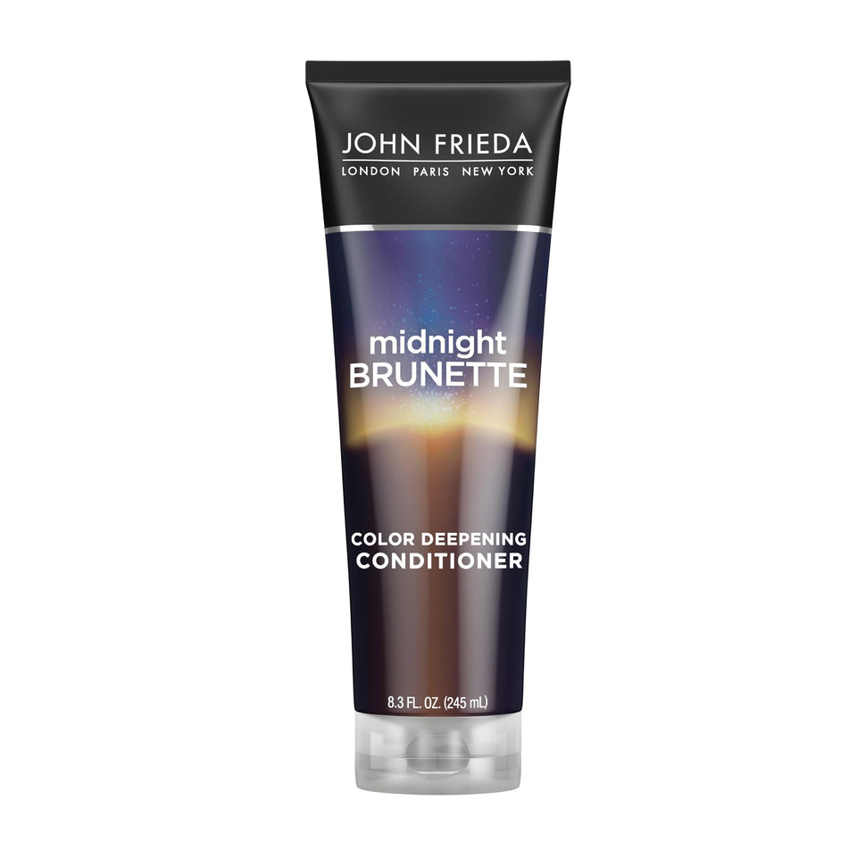 John Frieda front packaging showing bottle and product benefits