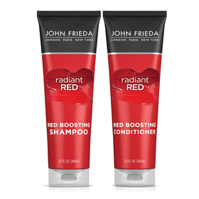 John Frieda front packaging showing duo for vibrant red hair