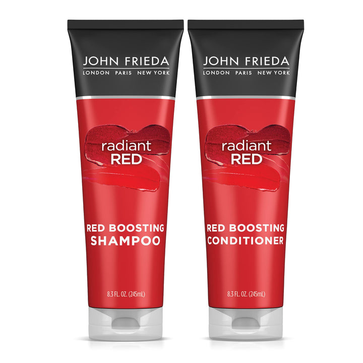John Frieda front packaging showing duo for vibrant red hair