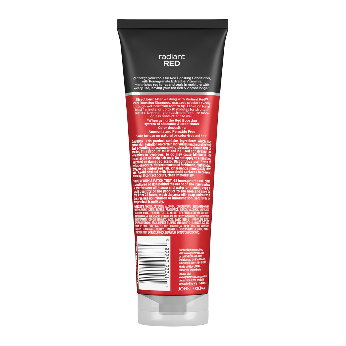 John Frieda on bathroom shelf conveying salon-quality routine