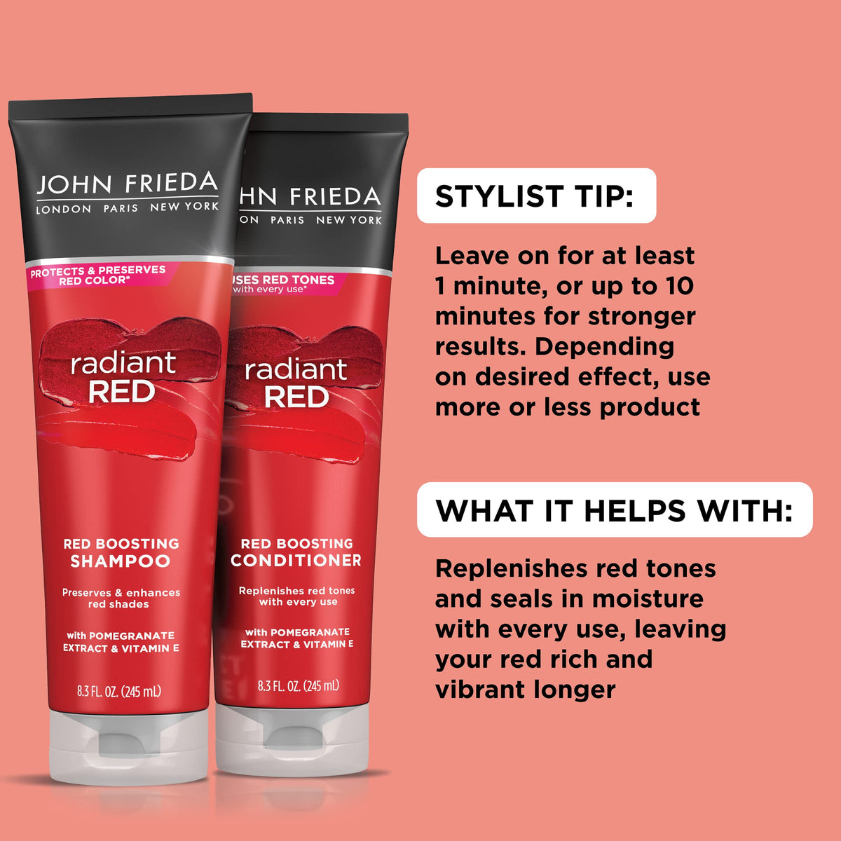 John Frieda creamy conditioner texture highlighting hydration