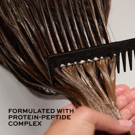John Frieda before and after hair swatches showing toned honey blonde