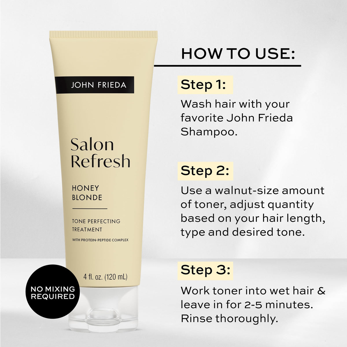John Frieda placed on bathroom shelf for everyday styling routine