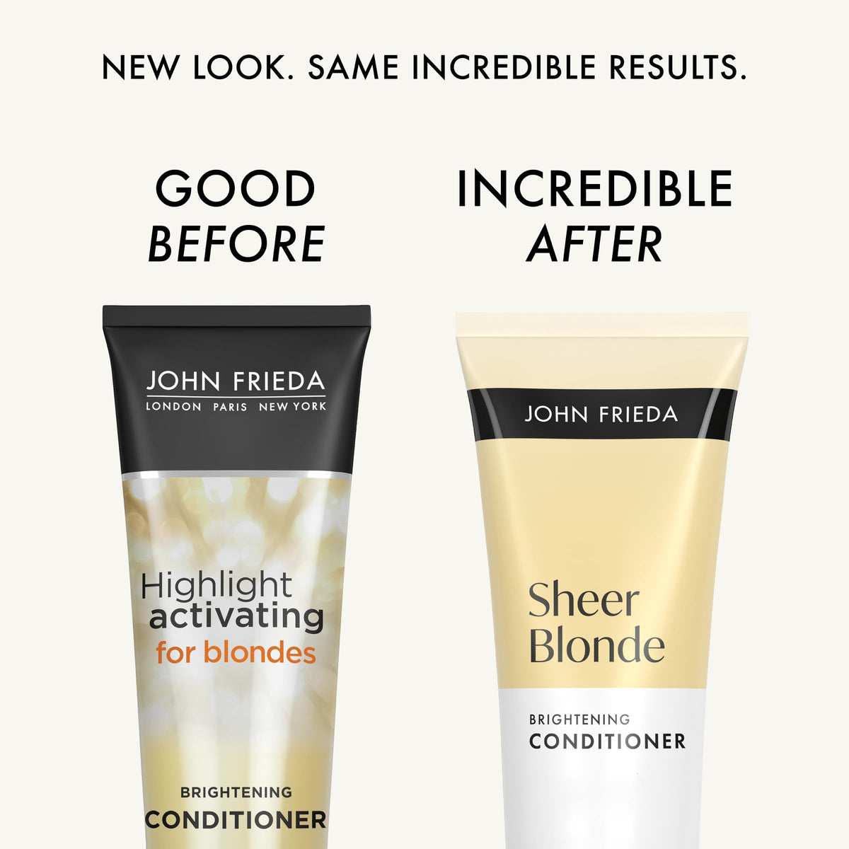 John Frieda back label ingredients list highlighting vegan and silicone-free benefits
