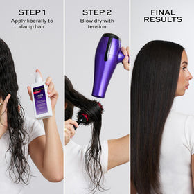 John Frieda result on color-treated hair showing shine and protection benefit