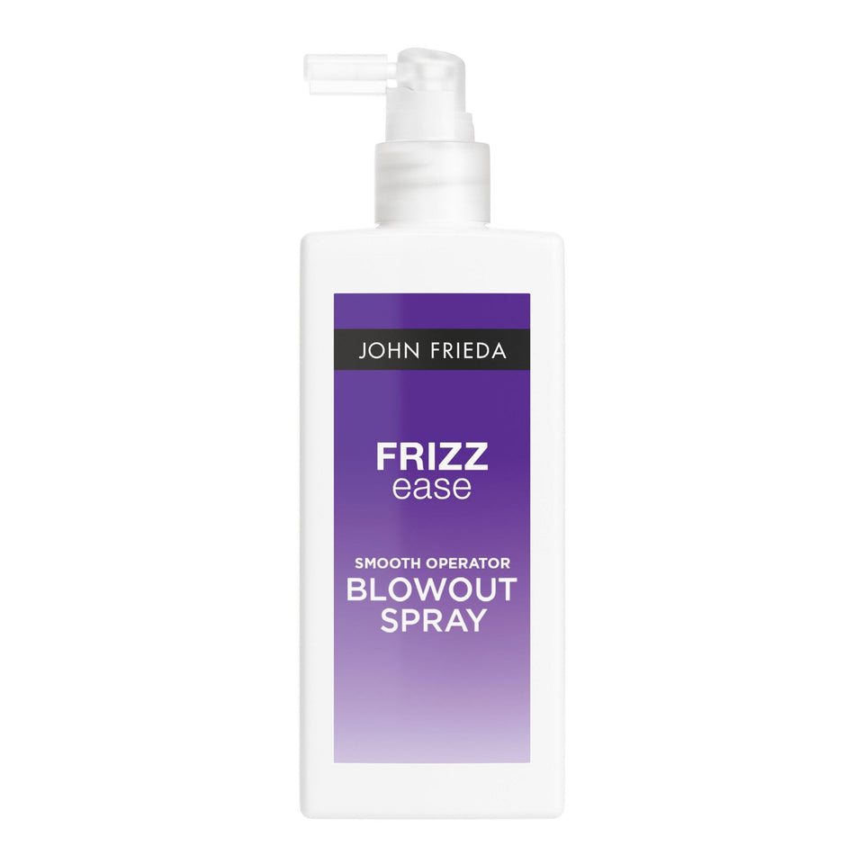 John Frieda front packaging showing product and polished finish benefit