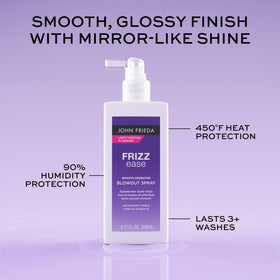 John Frieda spray nozzle close-up demonstrating easy application benefit