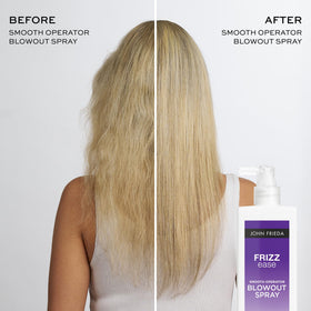 John Frieda mist on hair texture showing lightweight smoothing benefit