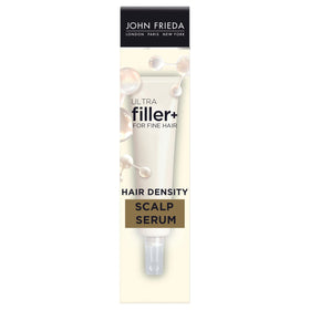 John Frieda bottle front view showing clean design and volumizing benefit