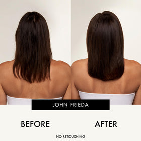 John Frieda applying conditioner to wet hair for smoother styling