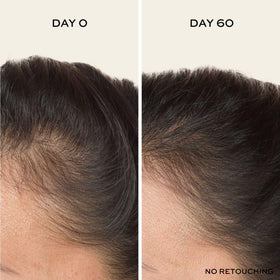 John Frieda ingredients display with biotin and peptides emphasizing scalp support
