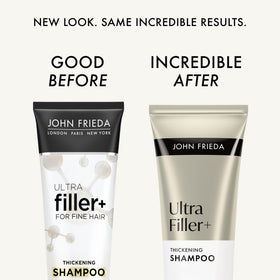 John Frieda ULTRAfiller+ pump close-up for easy dispensing and control