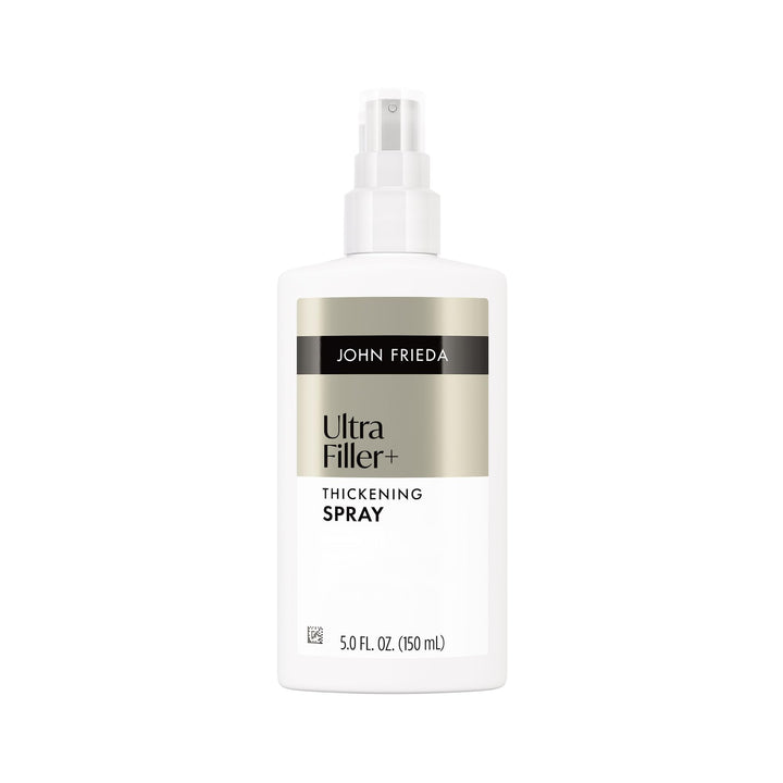 John Frieda bottle front packaging showing volumizing benefits