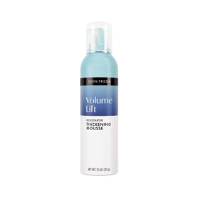 John Frieda front packaging shows 7.5 oz mousse and volume benefits