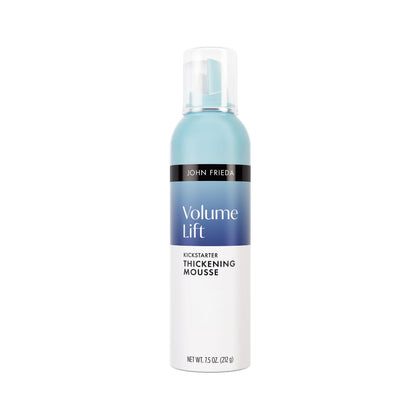 John Frieda front packaging shows 7.5 oz mousse and volume benefits