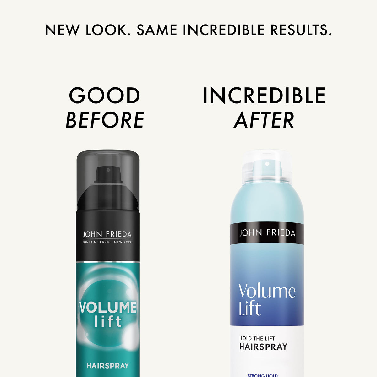 John Frieda close-up mist illustrates ultra-fine spray for even coverage
